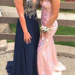 Size 2-4 Alyce Paris Pink prom dress